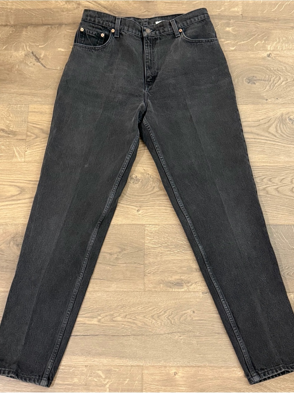 Vintage 90s Levi’s 551 Black Mom Jeans 14 Long High Rise Tapered